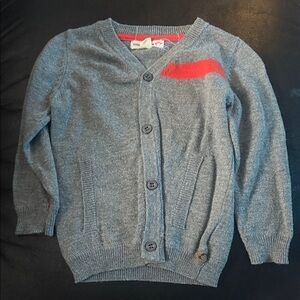 Appaman Gray Sweater with Red Trim